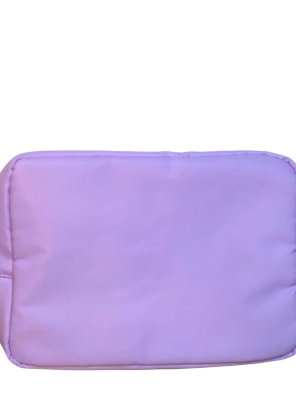 GB girls Lavender 'LOVER' Cosmetic Bag with Gold Trim and Blue & Cream Hearts